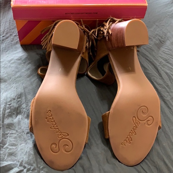 Seychelles Hello lovely Suede fringe open toe heel - Picture 5 of 8